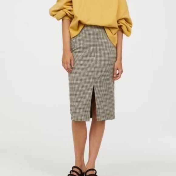 H&M Dresses & Skirts - H&M Houndstooth Formal Stretchy Pencil Skirt